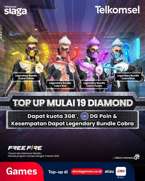 cheat ff beli diskon play pemain target legendary — Telkomsel kuota musik image 2
